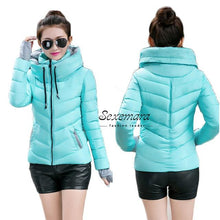 Load image into Gallery viewer, Girl Winter Zipper Jacket Women Parka Thicken Outerwear Anorak Women Down Parka Coats