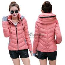 Load image into Gallery viewer, Girl Winter Zipper Jacket Women Parka Thicken Outerwear Anorak Women Down Parka Coats