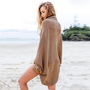 Winter Cardigans For Women Oversize Batwing Sleeve Khaki Jackets