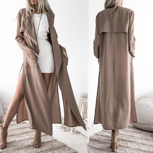 New Style Female Ladies Autumn Long Coat Long Sleeve Tops Cardigan Waterfall Outwear Long Coat