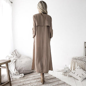 New Style Female Ladies Autumn Long Coat Long Sleeve Tops Cardigan Waterfall Outwear Long Coat