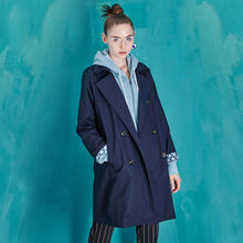 Load image into Gallery viewer, British Style Women Long Trench Coat Double-Breasted Cotton Outerwear Coats Ladies Casual