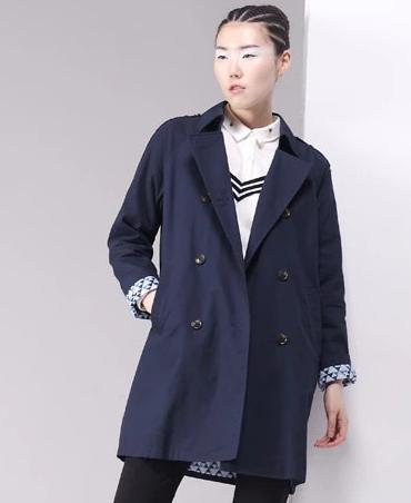 British Style Women Long Trench Coat Double-Breasted Cotton Outerwear Coats Ladies Casual