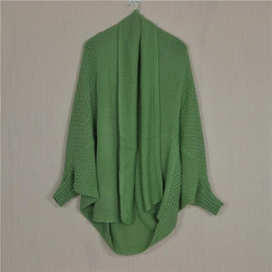 Winter Cardigans For Women Oversize Batwing Sleeve Khaki Jackets