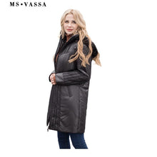 Load image into Gallery viewer, Women Trench Coats Autumn Winter Ladies Fashion Coat Detachable Hood