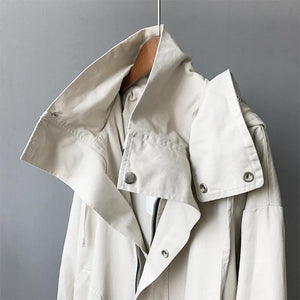 Autumn Woman Coat Hooded Single Breasted Slim Padded Windbreaker Long Chic Korean Overcoat