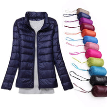 Load image into Gallery viewer, White Duck Down Ultra Light Jackets Women Autumn Winter Down Jacket Coat Female Zip Pocket Parkas