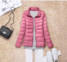 Load image into Gallery viewer, White Duck Down Ultra Light Jackets Women Autumn Winter Down Jacket Coat Female Zip Pocket Parkas