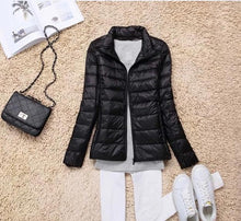 Load image into Gallery viewer, White Duck Down Ultra Light Jackets Women Autumn Winter Down Jacket Coat Female Zip Pocket Parkas