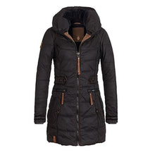 Load image into Gallery viewer, Women Hooded Coats Jacket Basic Top Women Parkas Thick Outerwear Solid Short Female Slim Cotton Winter Warm Coat