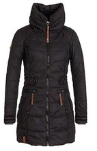 Load image into Gallery viewer, Women Hooded Coats Jacket Basic Top Women Parkas Thick Outerwear Solid Short Female Slim Cotton Winter Warm Coat