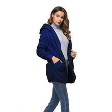 Load image into Gallery viewer, Faux Fur Teddy Bear Coat Jacket Women Fashion Open Stitch Winter Hooded Coat