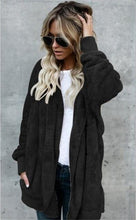 Load image into Gallery viewer, Faux Fur Teddy Bear Coat Jacket Women Fashion Open Stitch Winter Hooded Coat