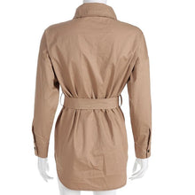 Load image into Gallery viewer, England Style Trench Coat Women Streetwear Sashes Korean Clothes Cotton Long Sleeve Autumn Winter Long Coat