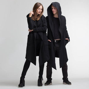 2018 Newest Unisex Trench Coat Winter Warm Long Coat Fashin Gothic Windbreaker Cardigan Ninja Overcoat