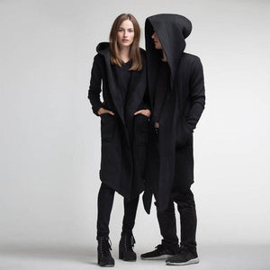 2018 Newest Unisex Trench Coat Winter Warm Long Coat Fashin Gothic Windbreaker Cardigan Ninja Overcoat