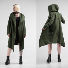 Load image into Gallery viewer, 2018 Newest Unisex Trench Coat Winter Warm Long Coat Fashin Gothic Windbreaker Cardigan Ninja Overcoat