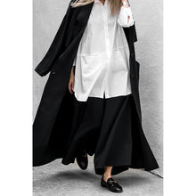 Load image into Gallery viewer, 2019 Loose Women&#39;s Windbreaker Spring Casual Turn-down Collar Pockets Black Thin Coat Jacket Female Outwear