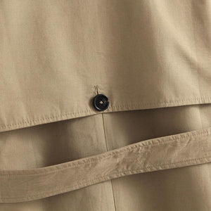 Women Casual Solid Color Double Breasted Outwear Fashion Sashes Office Coat