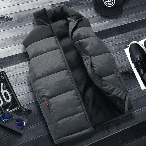 Mens Jackets Sleeveless Vest Winter Men's Warm Down Vest Homme Casual Thicken Waistcoat