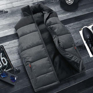 Mens Jackets Sleeveless Vest Winter Men's Warm Down Vest Homme Casual Thicken Waistcoat