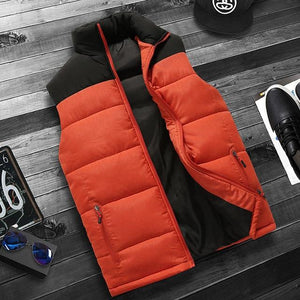 Mens Jackets Sleeveless Vest Winter Men's Warm Down Vest Homme Casual Thicken Waistcoat