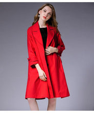 Load image into Gallery viewer, 2019 Loose Notched Full Sleeve Simple Fold Patchwork Thin Type Jacket