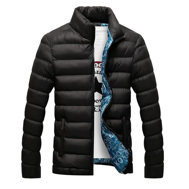 Winter Jacket Men 2019 Fashion Stand Collar Male Parka Jacket Mens Solid Thick Jackets