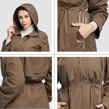 Load image into Gallery viewer, 2019 Women Spring Jacket Windbreaker Jacket Drawstring Hem Long Sleeves Hooded Coat Spring Lightweight Windbreaker
