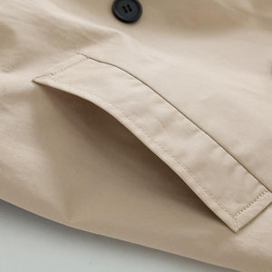 Women Double-Breasted Classic Trench Coat With Collar Abrigo Mujer Windbreaker Long Outwear Overcoat
