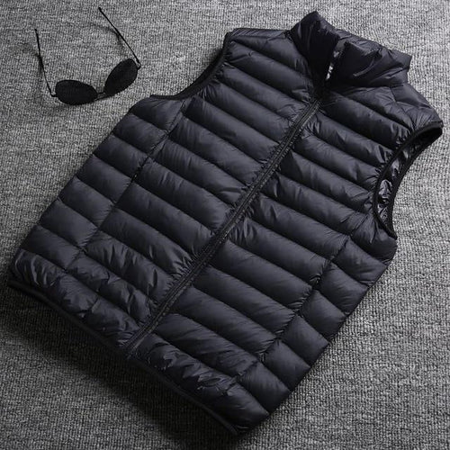 Winter New Men White Duck Down Vest Ultralight Sleeveless Vest Jacket