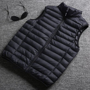 Winter New Men White Duck Down Vest Ultralight Sleeveless Vest Jacket