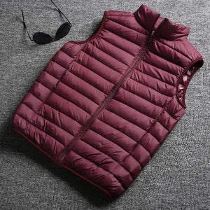 Winter New Men White Duck Down Vest Ultralight Sleeveless Vest Jacket