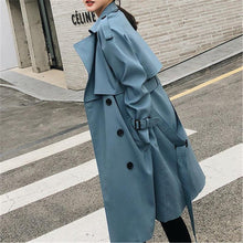 Load image into Gallery viewer, 2019 Windbreaker Female Spring Autumn Leisure Chic Loose Ladies Harbor Wind Long Trench Coat