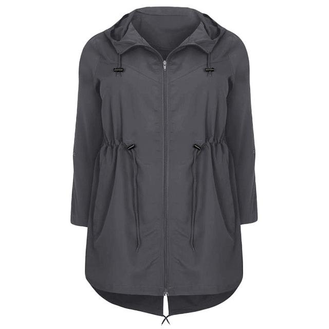 2019 Trench Hooded Outwear Woman Spring Autumn Lightweight Ladies Long Windbreaker Coats