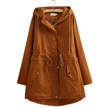 Load image into Gallery viewer, 2019 Female Windbreaker Coats Long Hooded Outerwear Loose Spring Autumn Trench Coat Women Tops