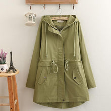 Load image into Gallery viewer, 2019 Female Windbreaker Coats Long Hooded Outerwear Loose Spring Autumn Trench Coat Women Tops