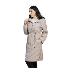 Load image into Gallery viewer, 2019 Women Spring Jacket Windbreaker Jacket Drawstring Hem Long Sleeves Hooded Coat Spring Lightweight Windbreaker