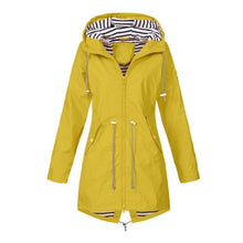Load image into Gallery viewer, Women 2019 Solid Rain Jacket Outdoor Jackets Waterproof Hooded Raincoat