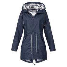 Load image into Gallery viewer, Women 2019 Solid Rain Jacket Outdoor Jackets Waterproof Hooded Raincoat