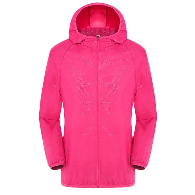 Men's Women Casual Jackets Candy Color Windproof Ultra-Light Rainproof Windbreaker Hooded Coat