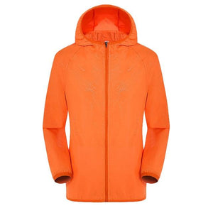 Men's Women Casual Jackets Candy Color Windproof Ultra-Light Rainproof Windbreaker Hooded Coat