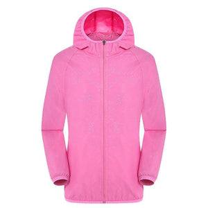 Men's Women Casual Jackets Candy Color Windproof Ultra-Light Rainproof Windbreaker Hooded Coat