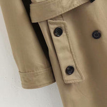 Load image into Gallery viewer, Women Casual Solid Color Double Breasted Outwear Sashes Office Coat Chic Epaulet Design Long Trench